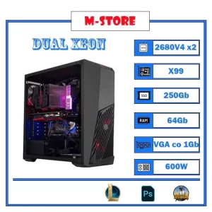 Bộ Cây Dual Xeon Chuyên Giả Lập E5 2680V4 X2 Chạy Nox