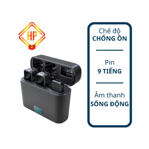 Mic Thu Âm Không Dây Cài Áo Cho Điện Thoại M31 - Bản 2 Mic, Bật/Tắt Lọc Ồn Dùng Cho Quay Video