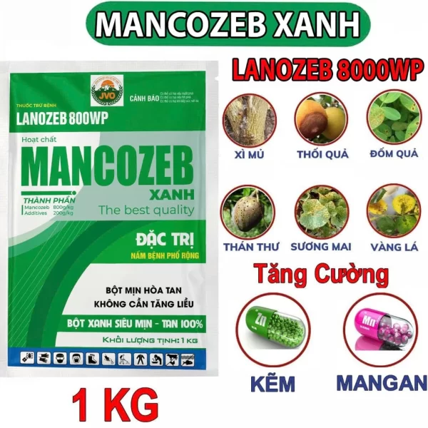 MANCOZEB Gói 1kg Nhập Khẩu Phòng Trị Nấm Bệnh Cây Trồng