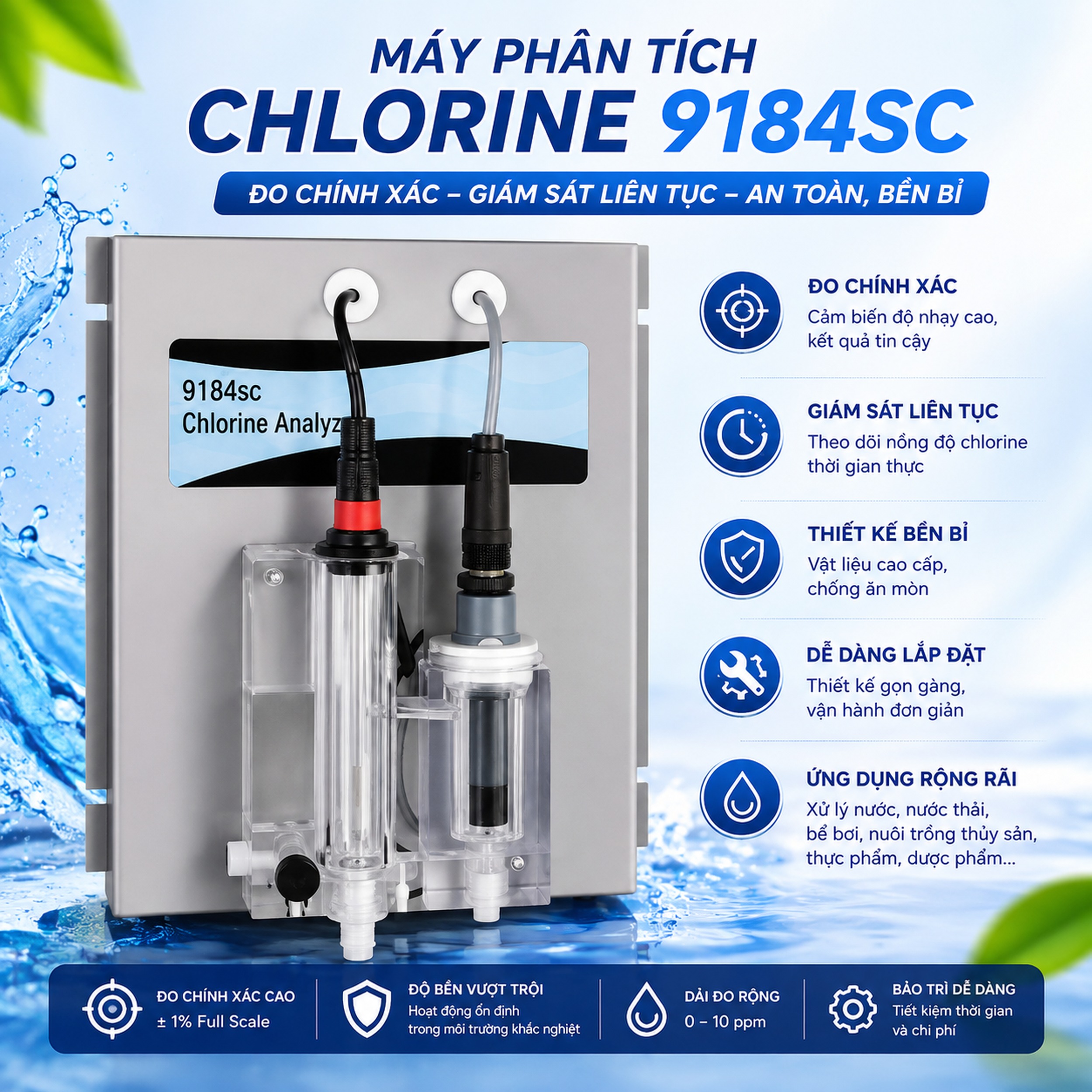 Thiết bị phân tích Clo dư 9184sc
